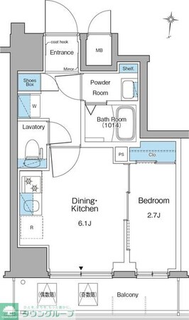ルフォンリヴェント清澄白河の物件間取画像